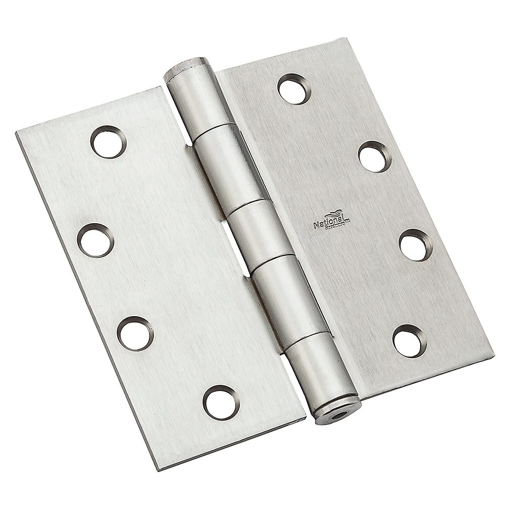 National Hardware N236-015 F179 Standard Weight Template Hinge, Satin Chrome, 4-1/2"