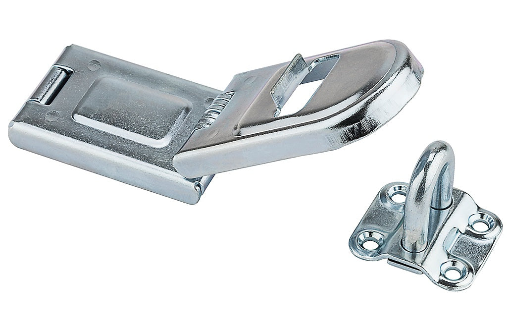 National Hardware N226-510 Hinged Safety Hasp, Zinc Plated, 6-1/2" L