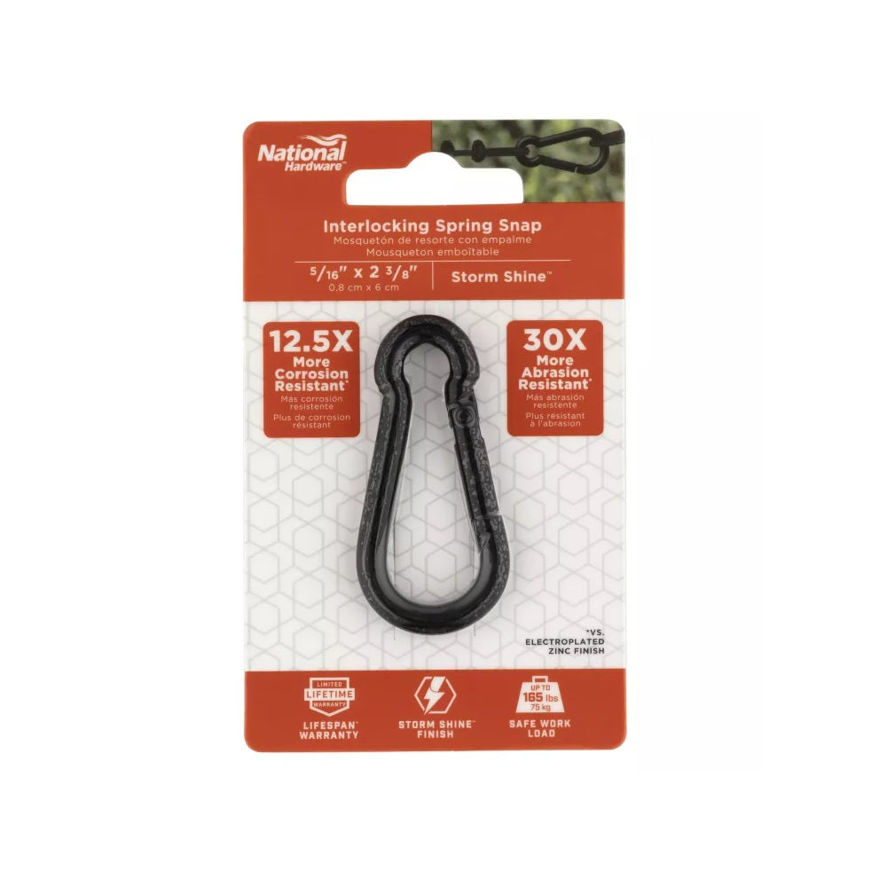 National Hardware N820-111 Interlocking Spring Snap, 5/16 Inch