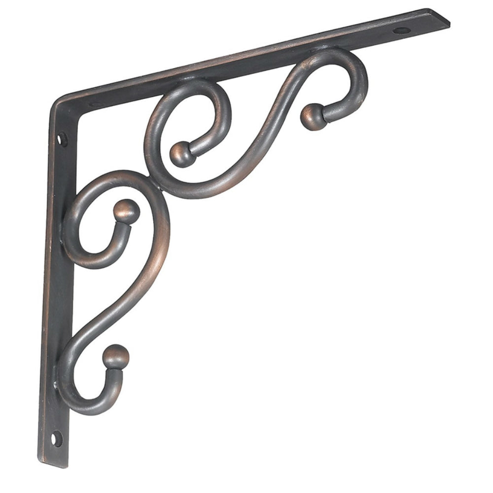 National Hardware N236-214 Ornamental Decorative Shelf Bracket, Antique Bronze, 7 in L x 8 in W