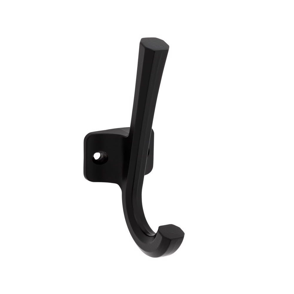 National Hardware N337-912 Powell Angled Hook, Matte Black