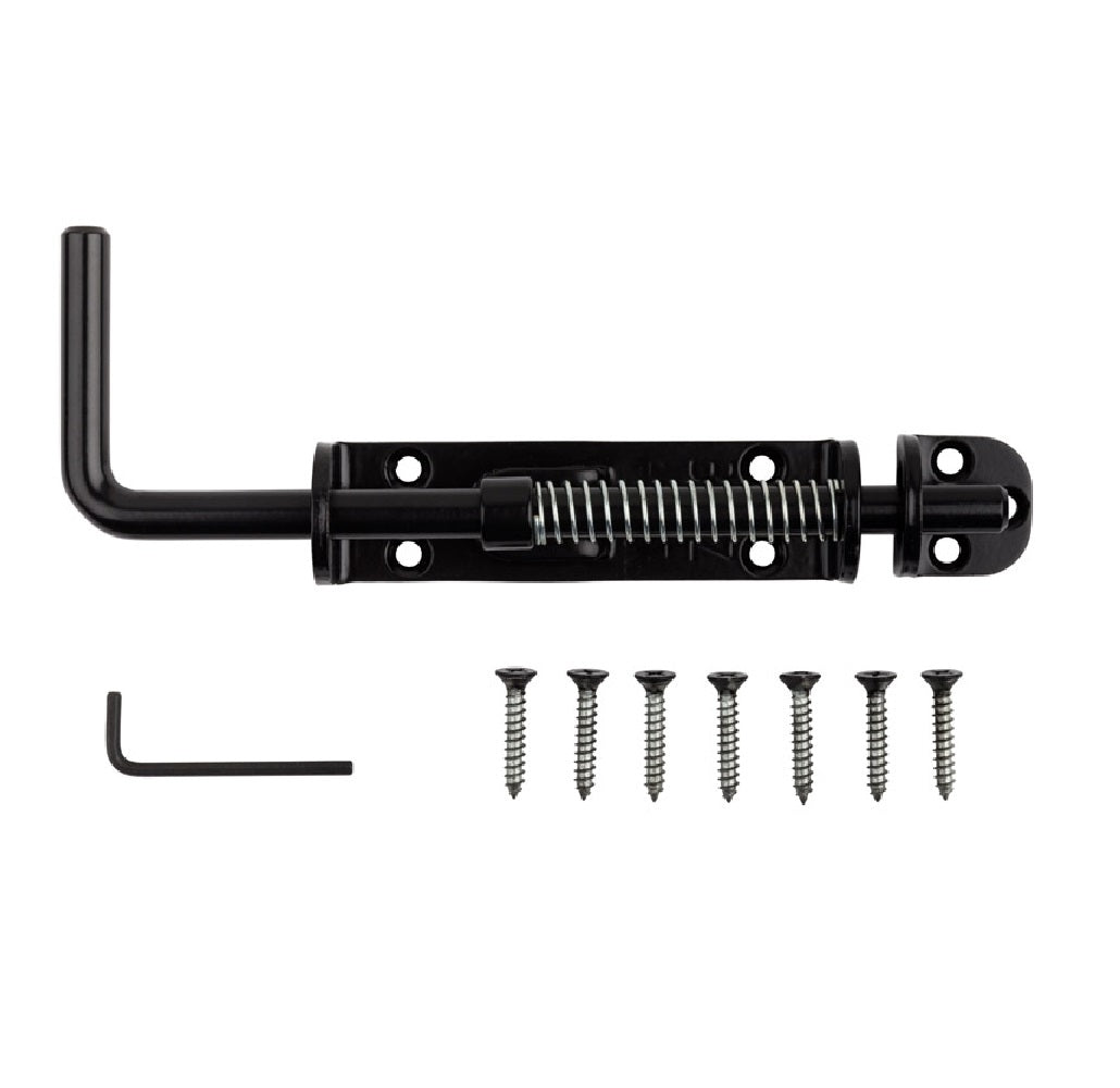 National Hardware N109-214 Sliding Bolt, Steel, Black, 18"