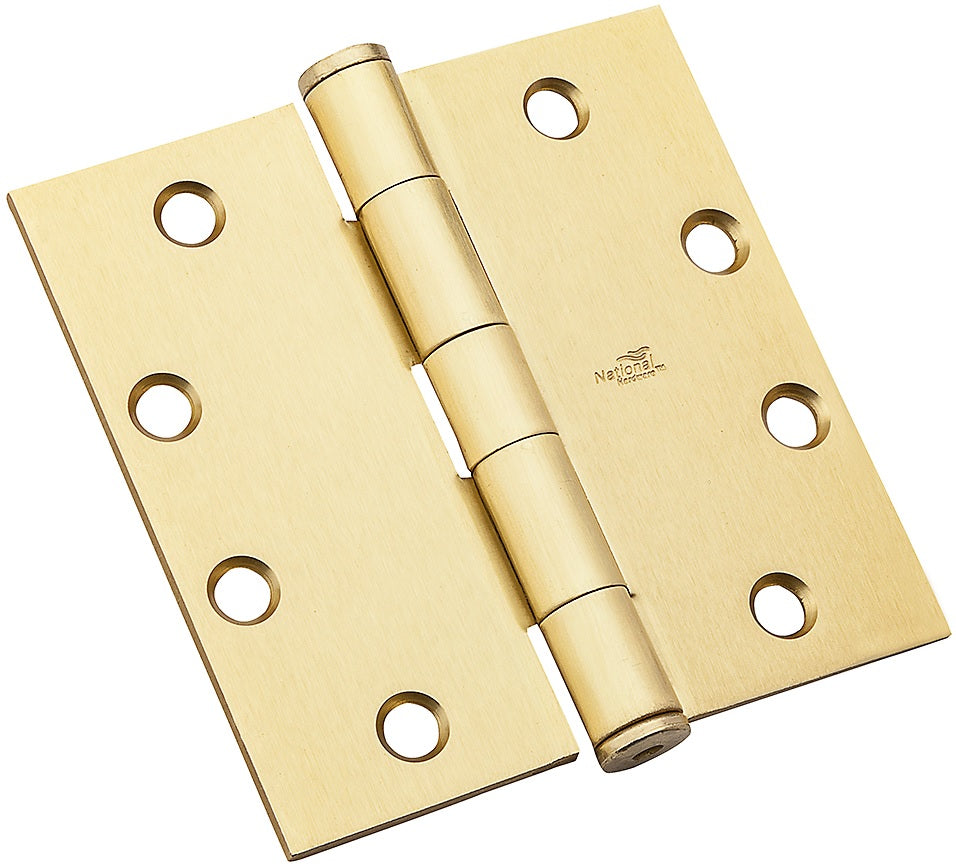 National Hardware N236-134 Standard Weight Template Hinge, Satin Brass