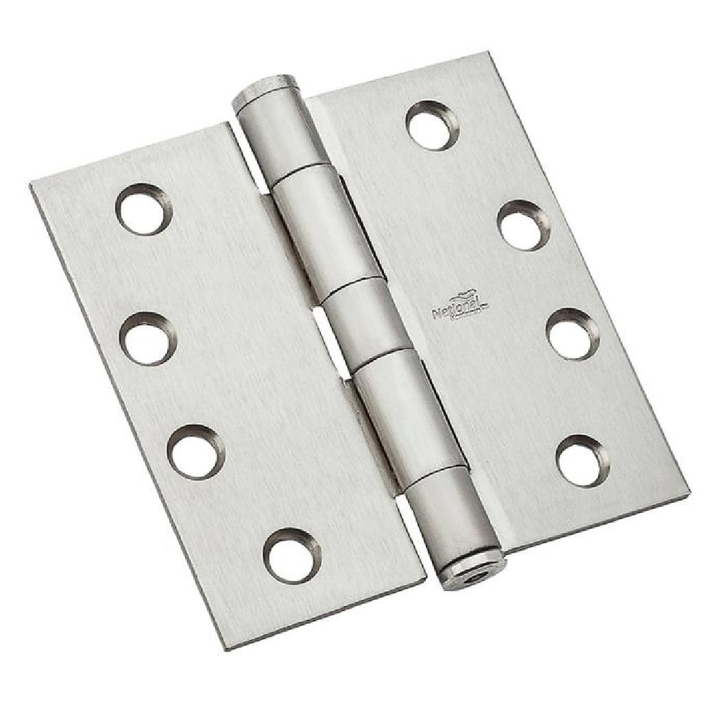 National Hardware N236-128 179 Standard Weight Template Hinge, 4", Satin Chrome