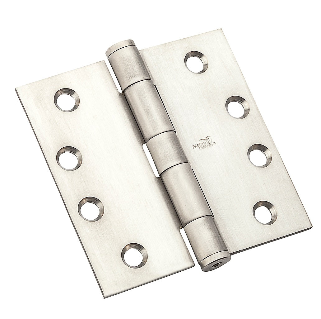 National Hardware N236-150 191 Standard Weight Template Hinge, 4", Satin Stainless Steel