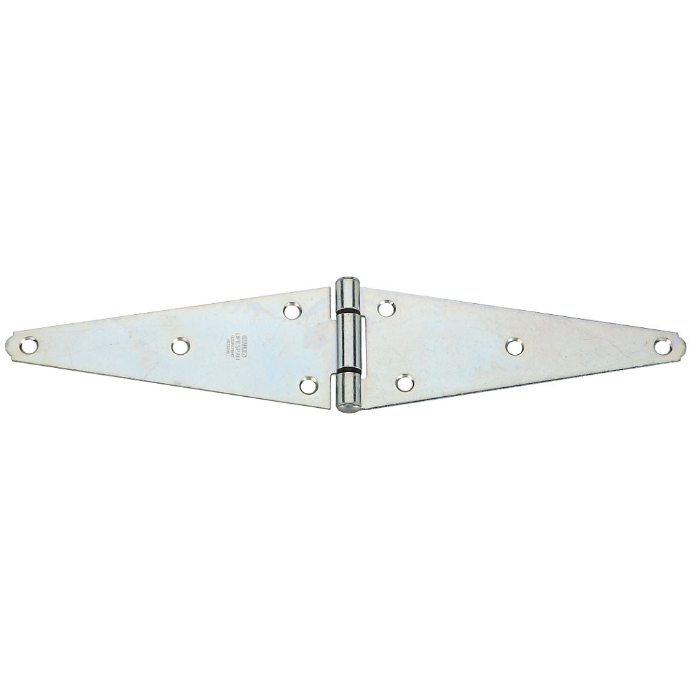 National Hardware N128-165 V282 Heavy Strap Hinges, Zinc Plated, 8"