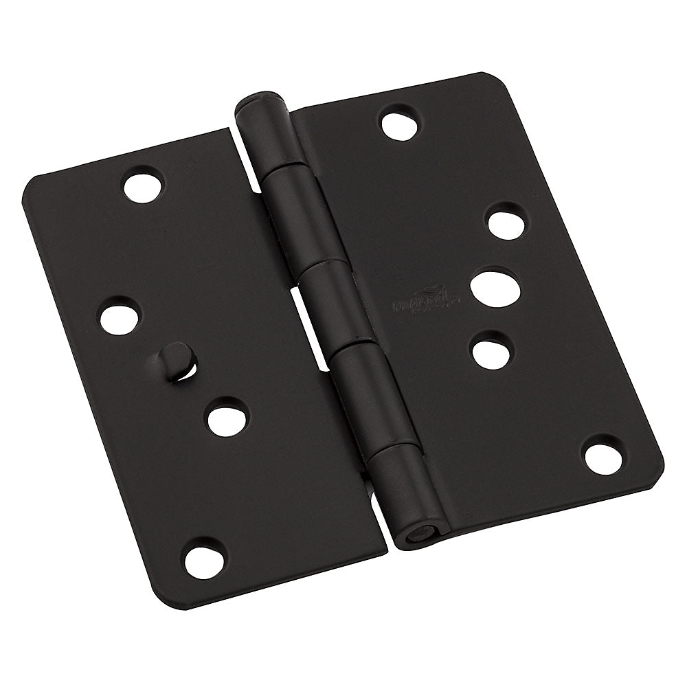 National Hardware N830-416 512RC Door Hinges, Steel, Oil Rubbed Bronze, 4"