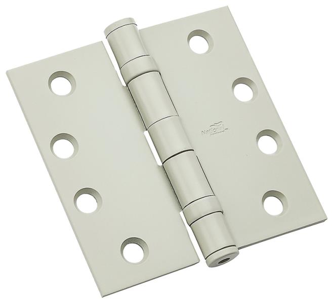 National Hardware N236-100 FBB179 Ball Bearing Hinge, Steel, Prime Coat White, 4"
