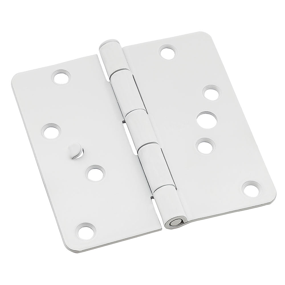National Hardware N830-419 512RC Door Hinges, Steel, White, 4"