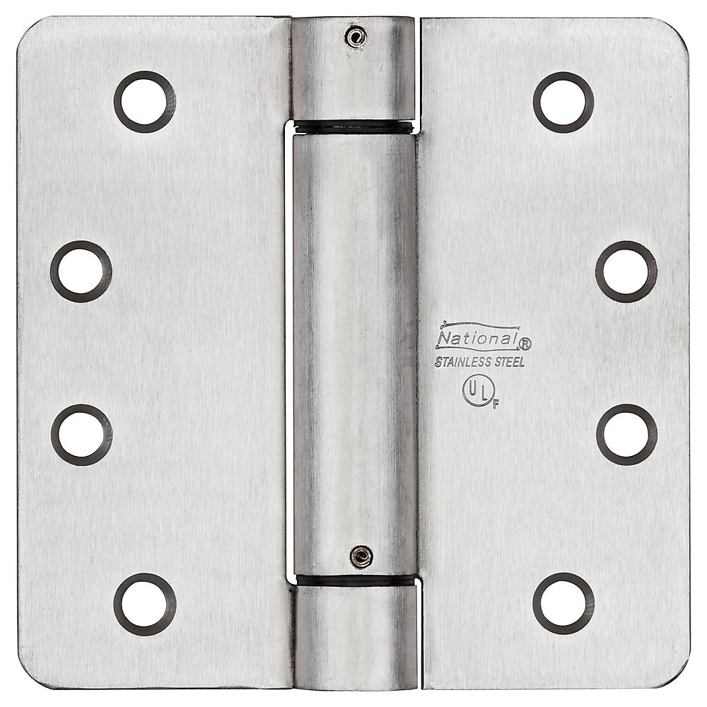 National Hardware N350-876 521 Spring Hinges, Stainless Steel, 4"