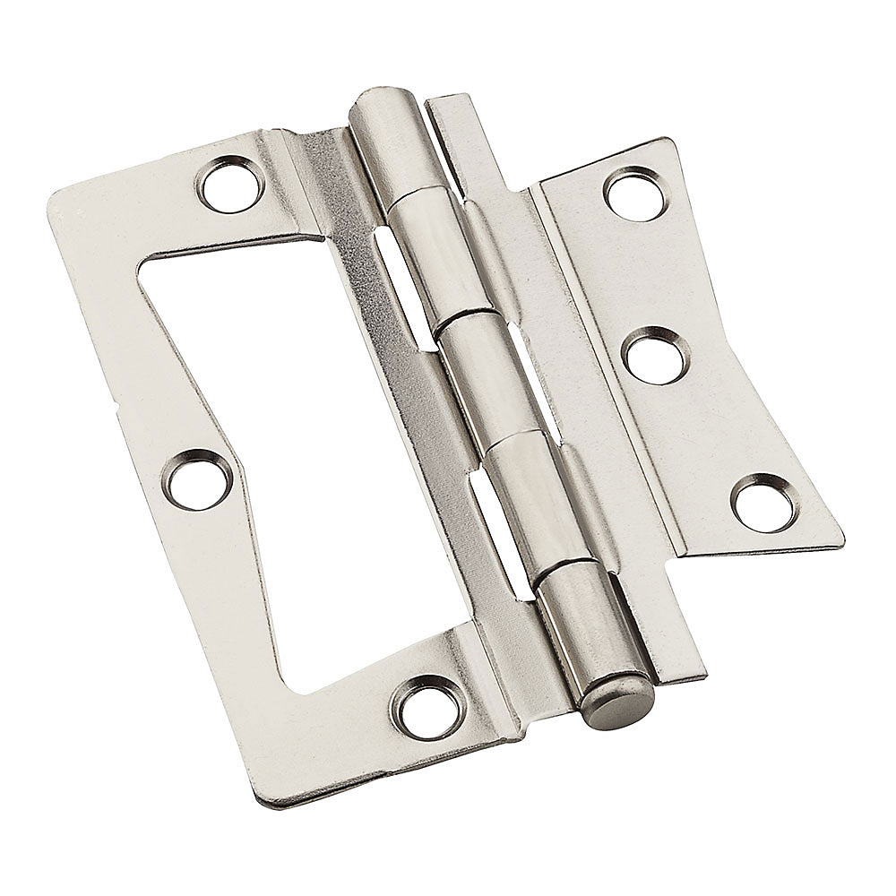 National Hardware N830-437 V535 Surface-Mounted Hinges, Steel, Satin Nickel, 3-1/2"