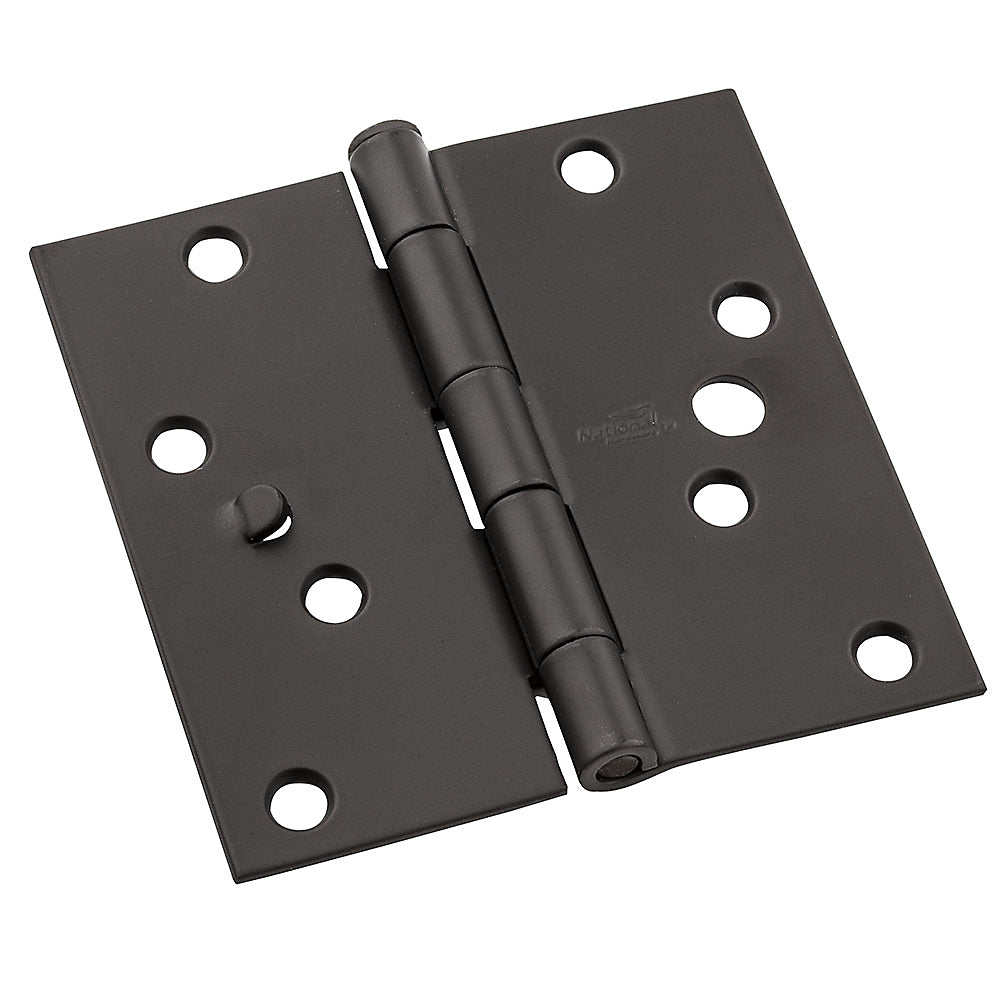 National Hardware N830-402 512 Door Hinges, Steel, Oil Rubbed Bronze, 4"