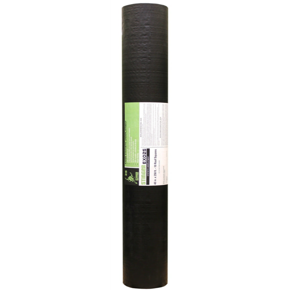 National Nail 342971 Stinger Roofing Paper, Polypropylene, Black, 48"X250'