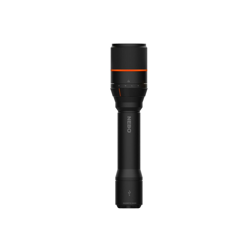 Nebo NEB-FLT-0021 Davinci LED Rechargeable Flashlight, Black, 3500 Lumens