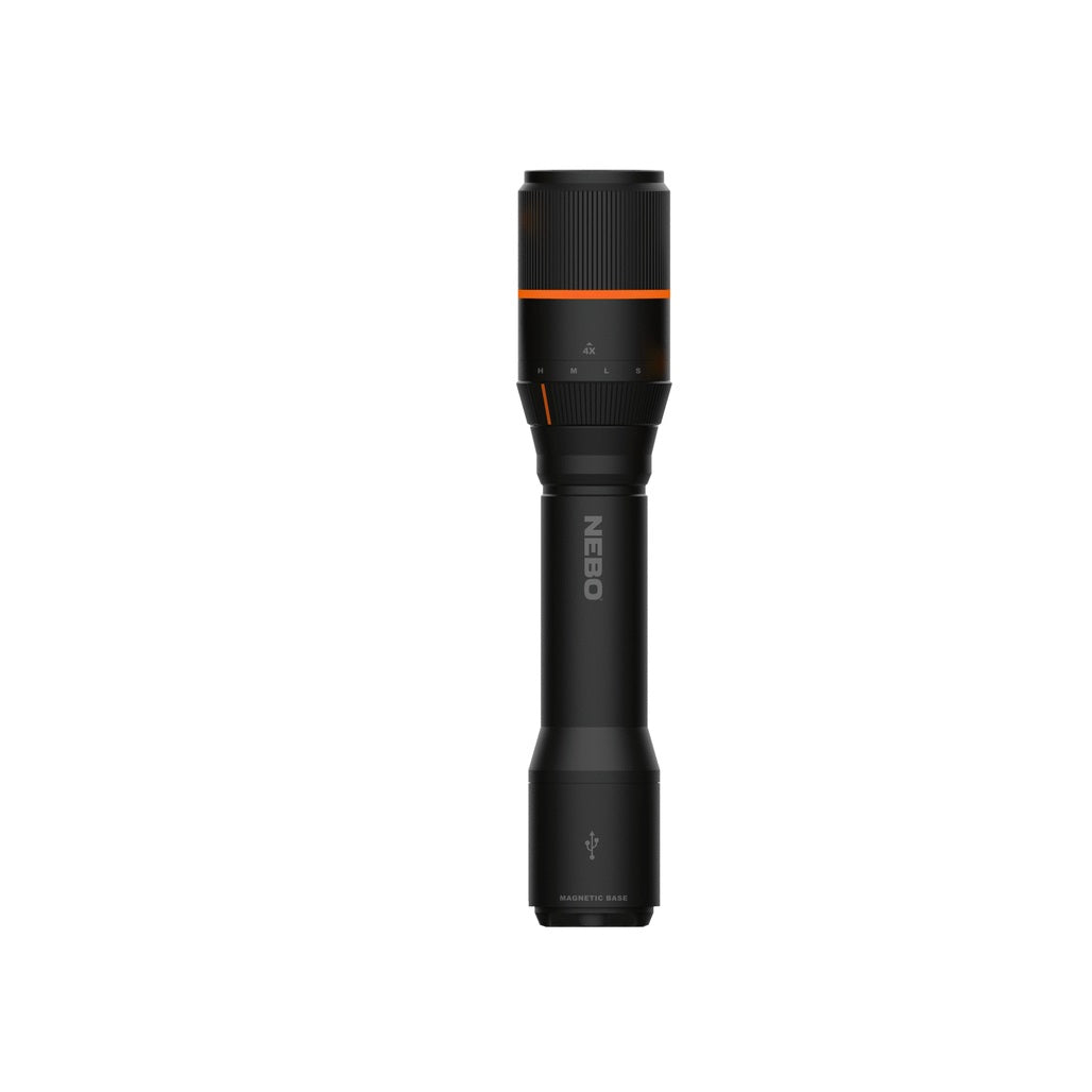 Nebo NEB-FLT-0020 Davinci LED Rechargeable Flashlight, Black, 2000 Lumens