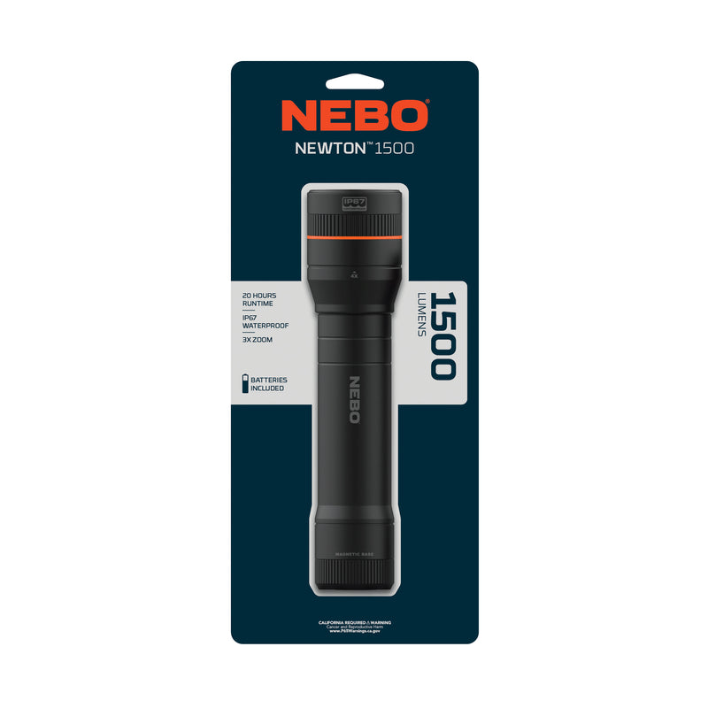 Nebo NEB-FLT-0017 Newton LED Flashlight, Black, 1500 Lumens