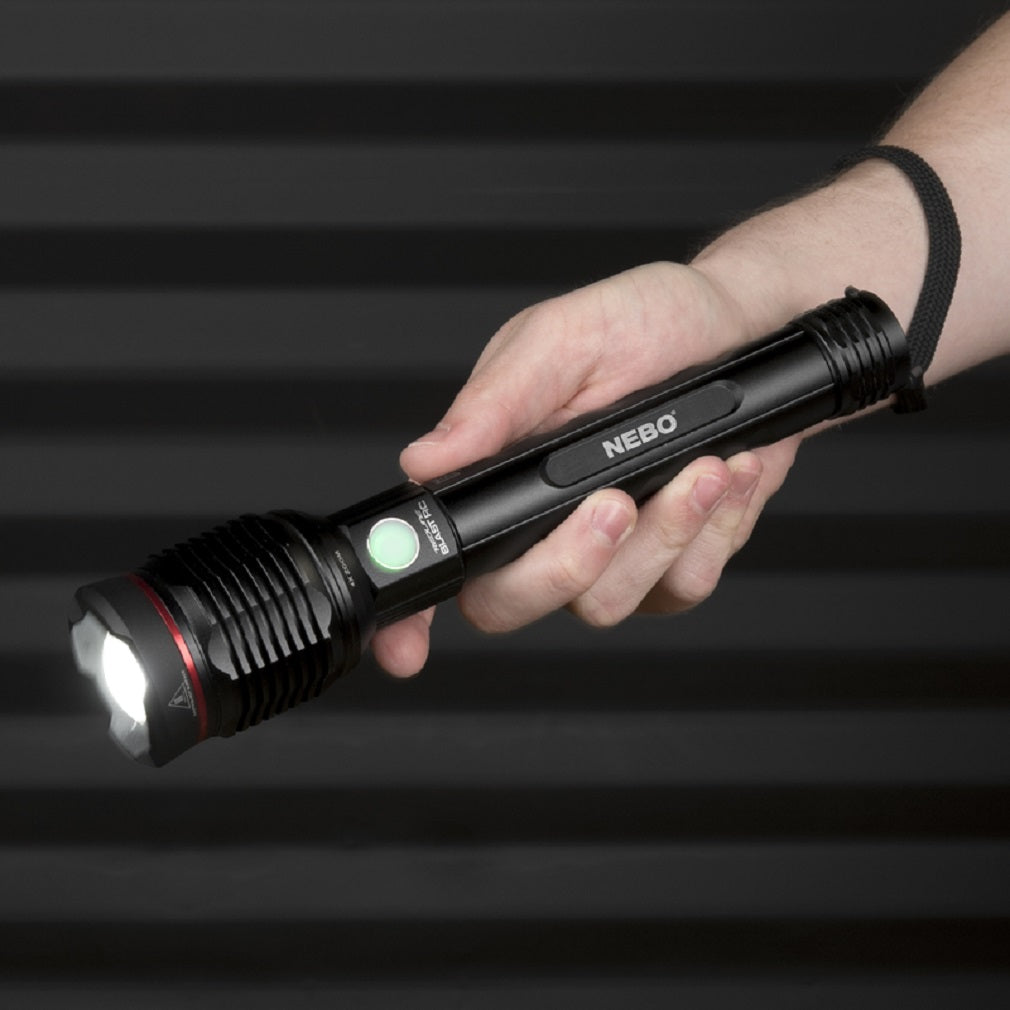 Nebo NEB-FLT-0009 Redline Blast RC LED Rechargeable Flashlight, Black