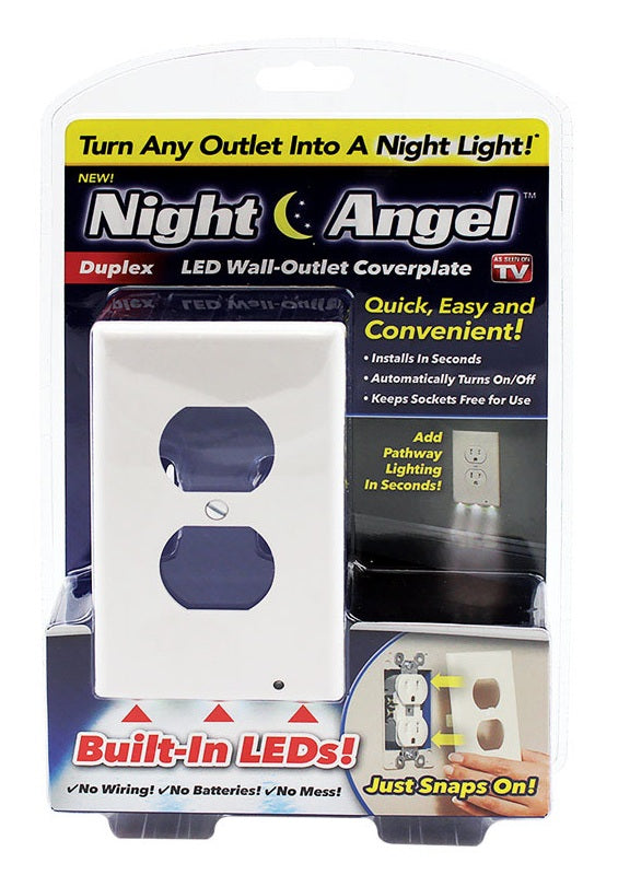 Night Angel NA-MC12/6 As Seen On TV LED Wall-Outlet Coverplate, White