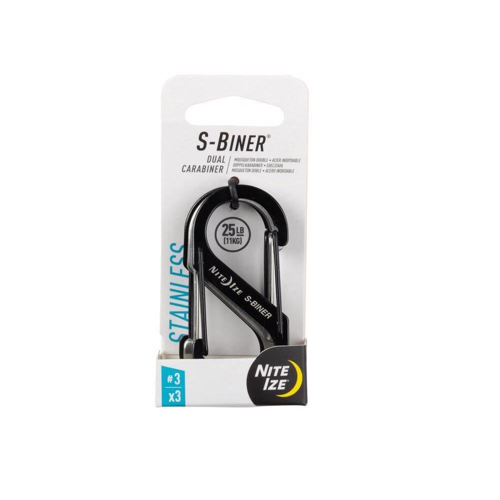 Nite Ize SB3-A1-3R3 S-Biner Dual Carabiner, Stainless Steel