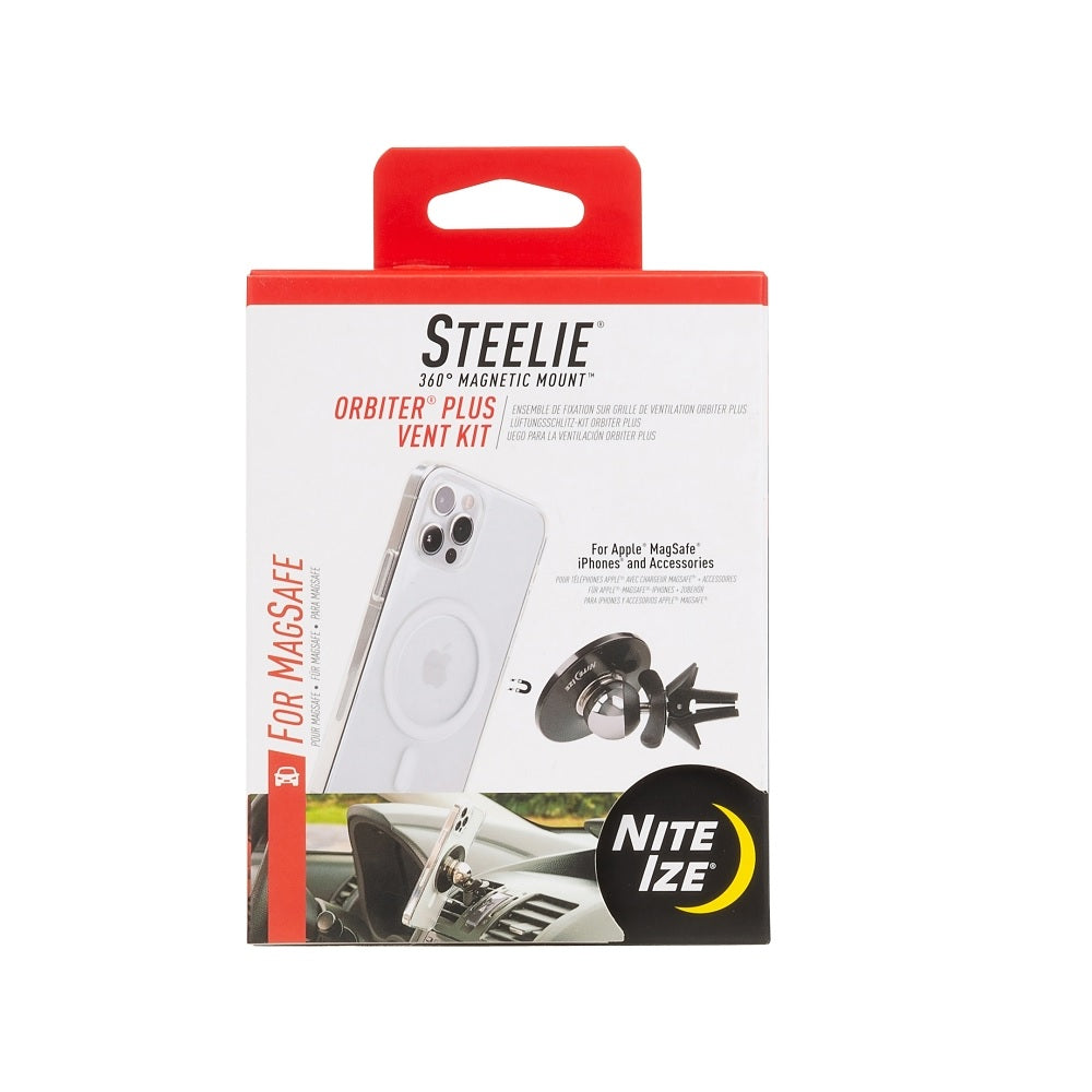 Nite Ize STOMSV2K-01-R8 Steelie Orbiter Plus Vent Kit, 360 Degree