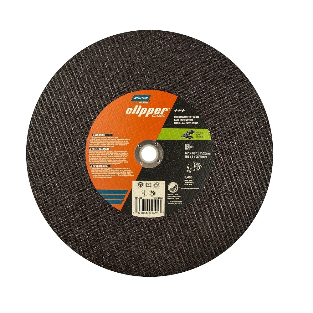 Norton 70184601491 Clipper Classic Cut-Off Wheel, 14 Inch