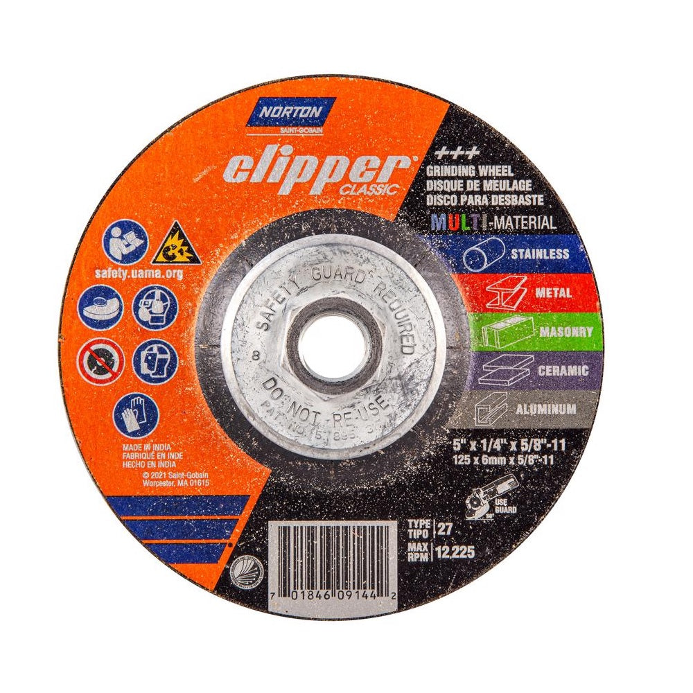 Norton 70184609144 Clipper Classic Grinding Wheel, 5 Inch