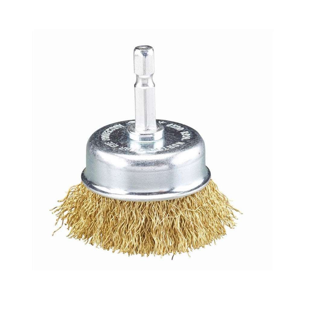 Norton 70184609152 Clipper Wire Cup Brush, Brass, 3 inch