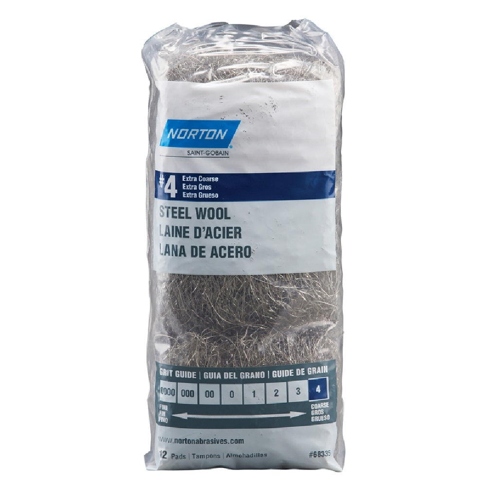 Norton 07660768335 4 Grade Extra Coarse Steel Wool Pad