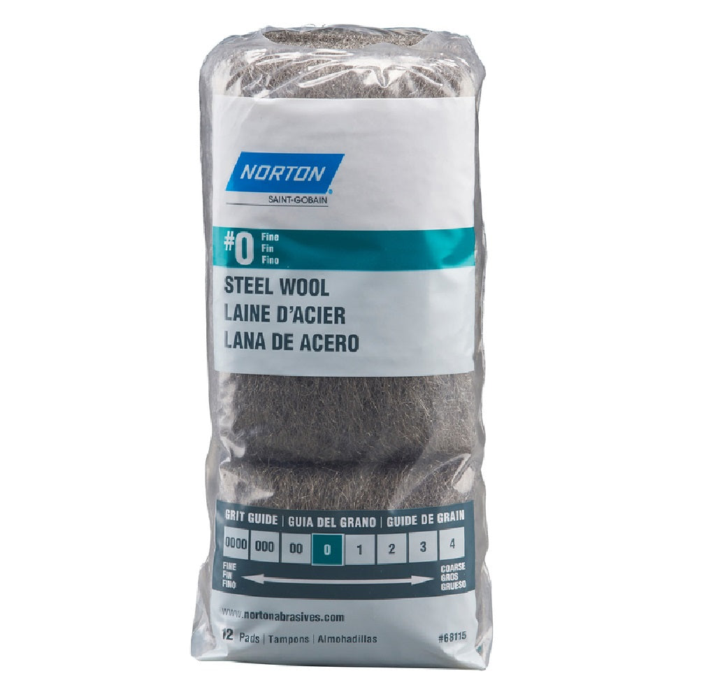 Norton 07660768115 0 Grade Fine Steel Wool Pad