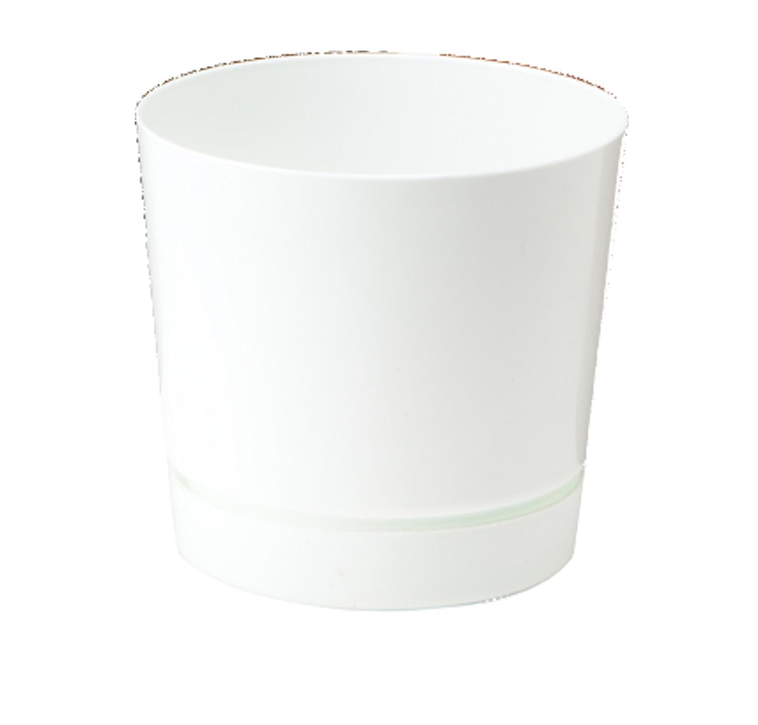 Novelty 10082 Full Depth Flower Pot, White, 8 in