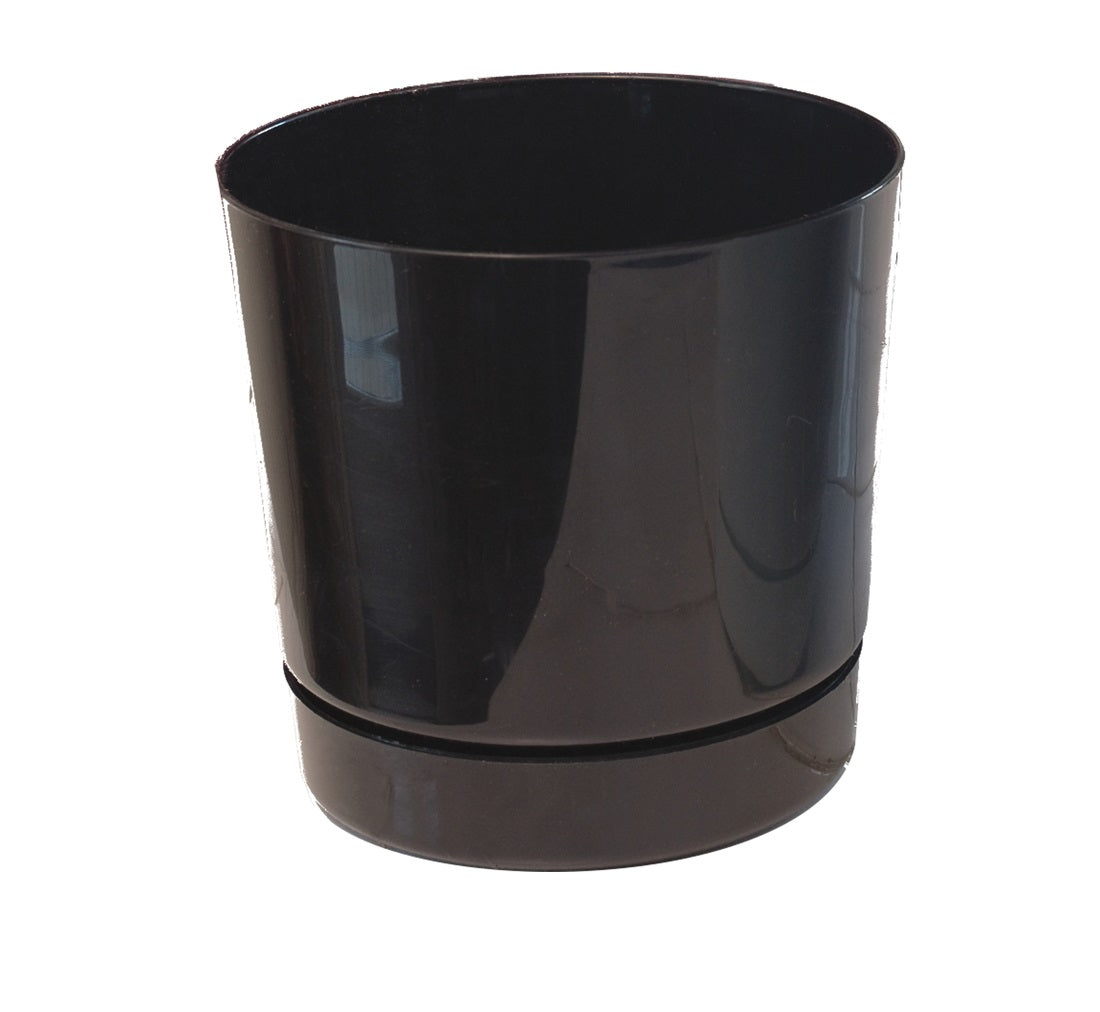 Novelty 10088 Full Depth Flower Pot, Black, 8 in