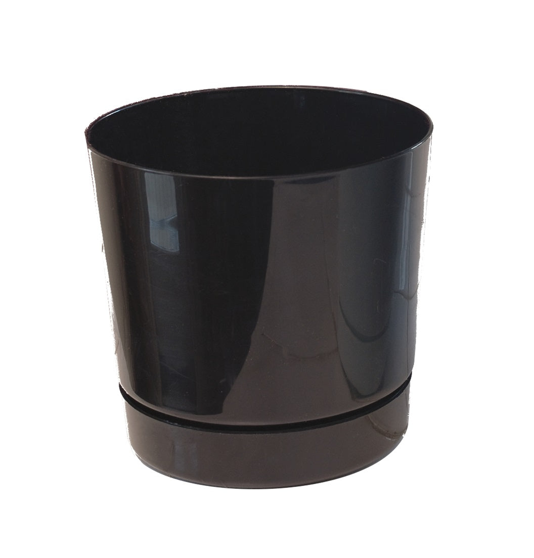 Novelty 10128 Full Depth Flower Pot, Black, 12 in
