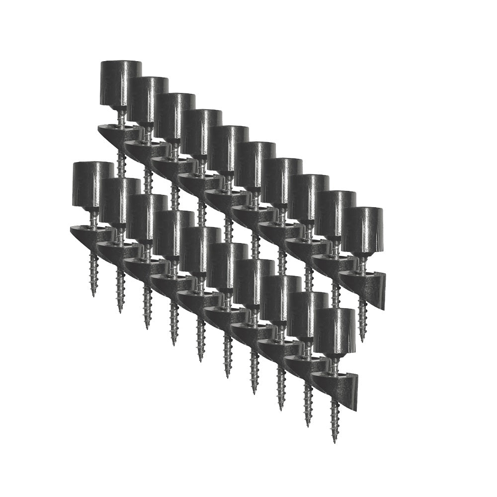Nuvo Iron SMSRA Deck Rail Connectors, Black, Vinyl