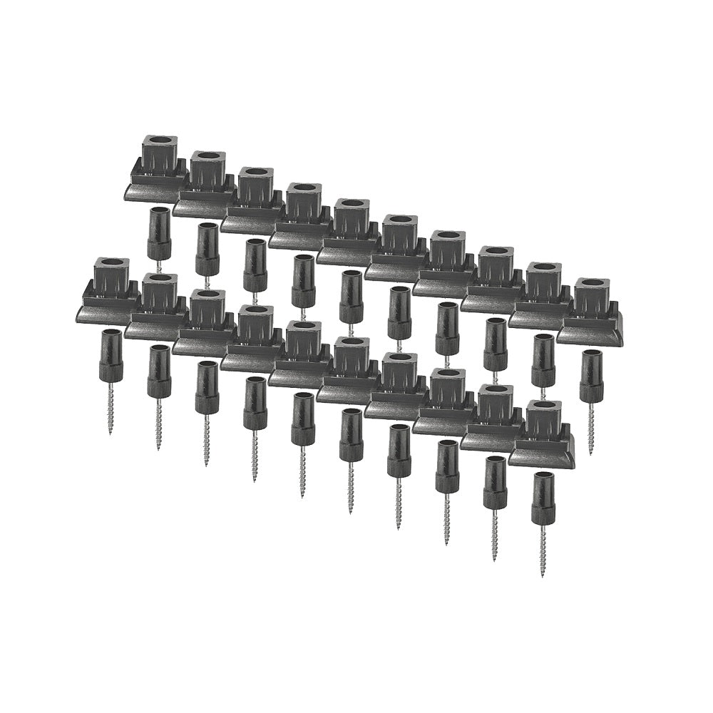 Nuvo Iron SQMDRA Deck Rail Connectors, Black, Vinyl