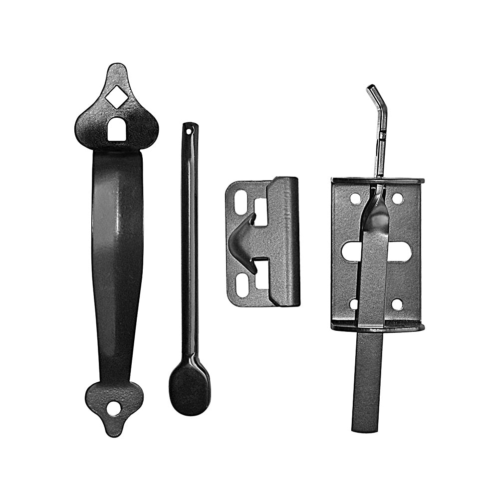 Nuvo Iron TL6BLK Thumb Gate Latch, Black, Steel