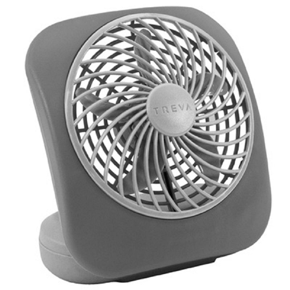 O2-Cool FD05004 Battery Operated Portable Fan, 5", Gray
