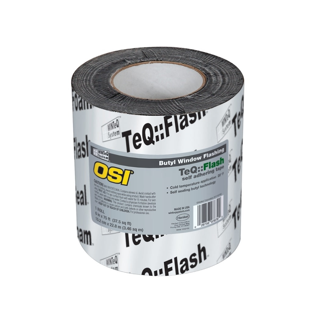 OSI 2876266 Butyl Window Flashing Tape, Black, 75 feet