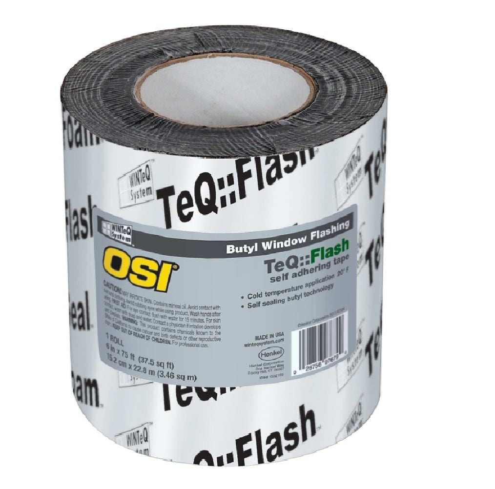 OSI 2579105 Window Flashing Tape, Self-Adhesive, Black