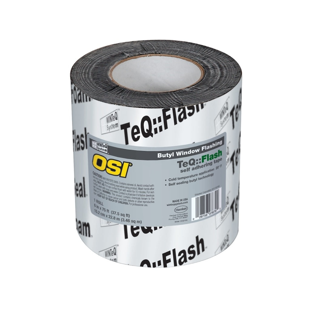 OSI 2876267 Window Flashing Tape, Black, 75 feet