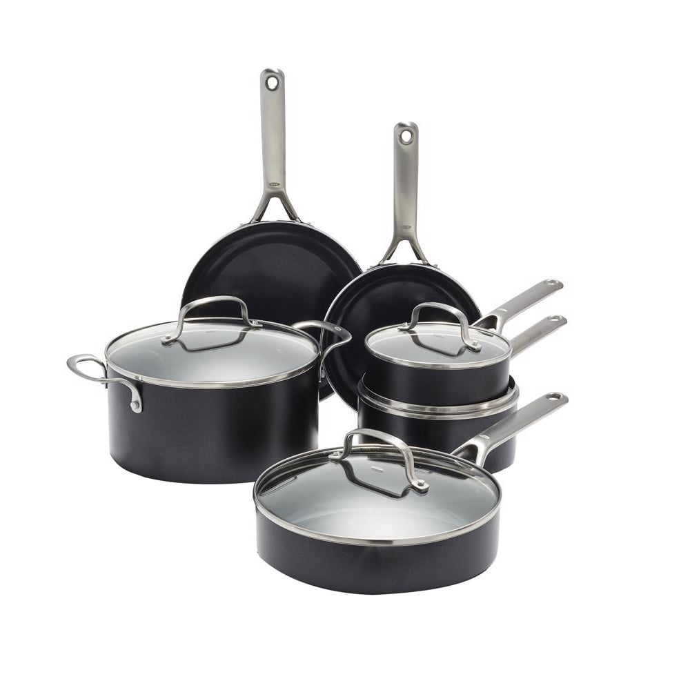 OXO CC006960-001 Agility Cookware Set, Black