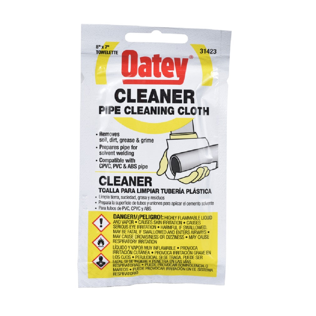 Oatey 31423 Pipe Cleaning Cloth, Cotton, 1 Oz