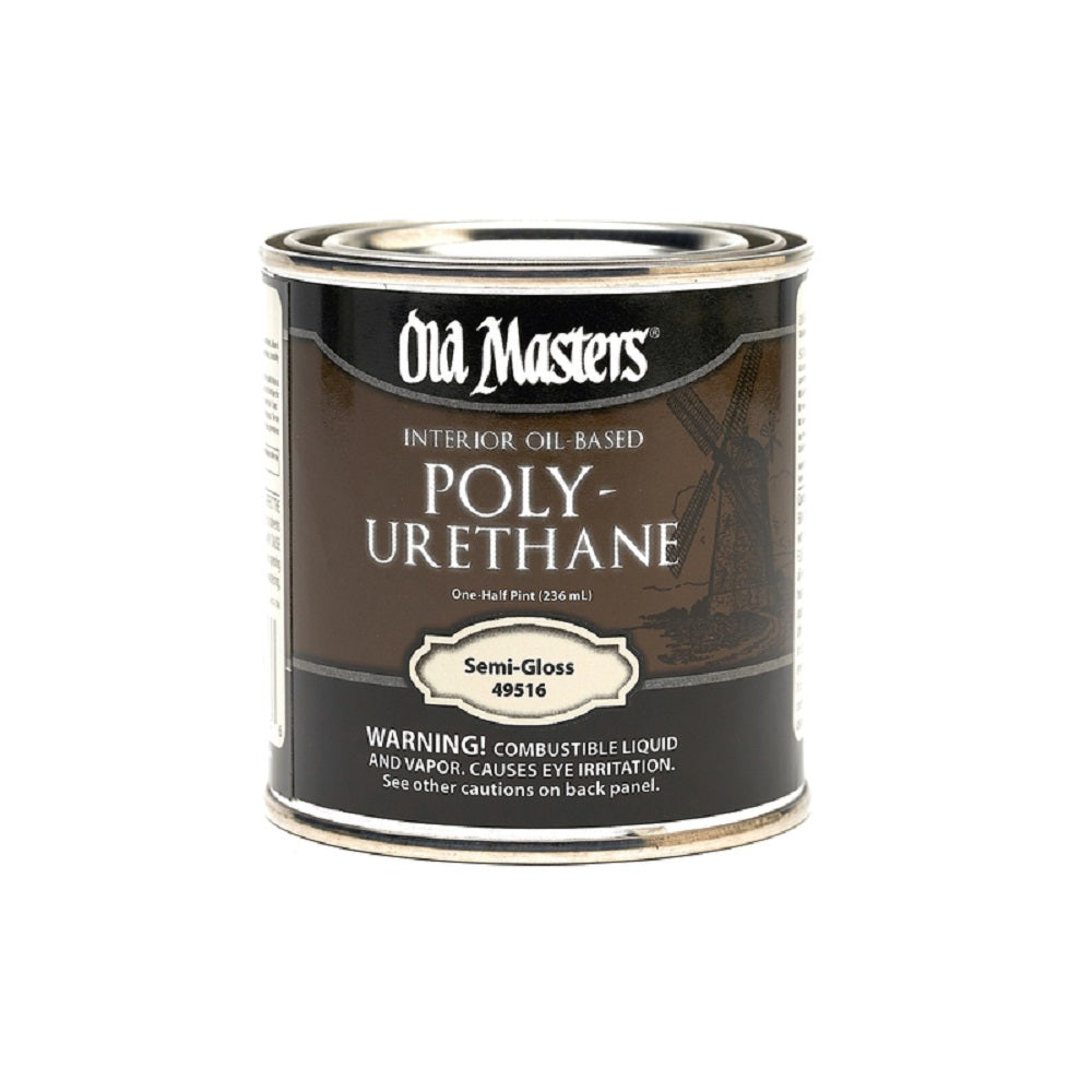 Old Masters 49516 Semi-Gloss Polyurethane, Clear,  0.5 pt