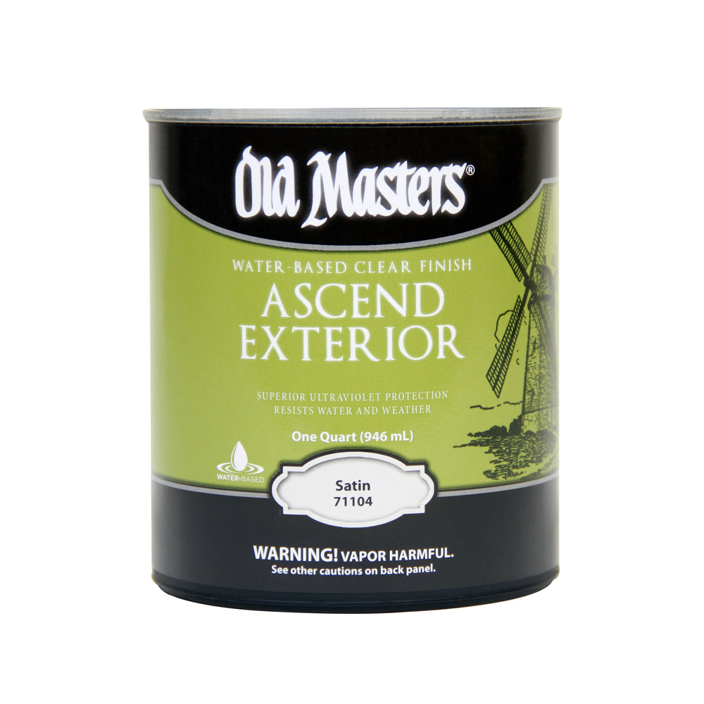 Old Masters 71104 Ascend Exterior Water-Based Finish, Satin, 1 Quart
