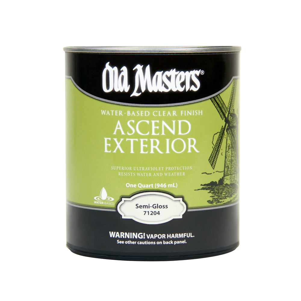 Old Masters 71204 Ascend Exterior Water-Based Finish, Semi-Gloss, 1 Quart