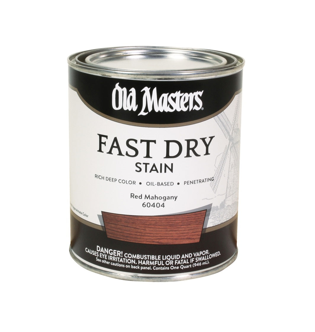 Old Masters 60404 Oil Based Fast Dry Stain, Red Mahogany, 1 Quart
