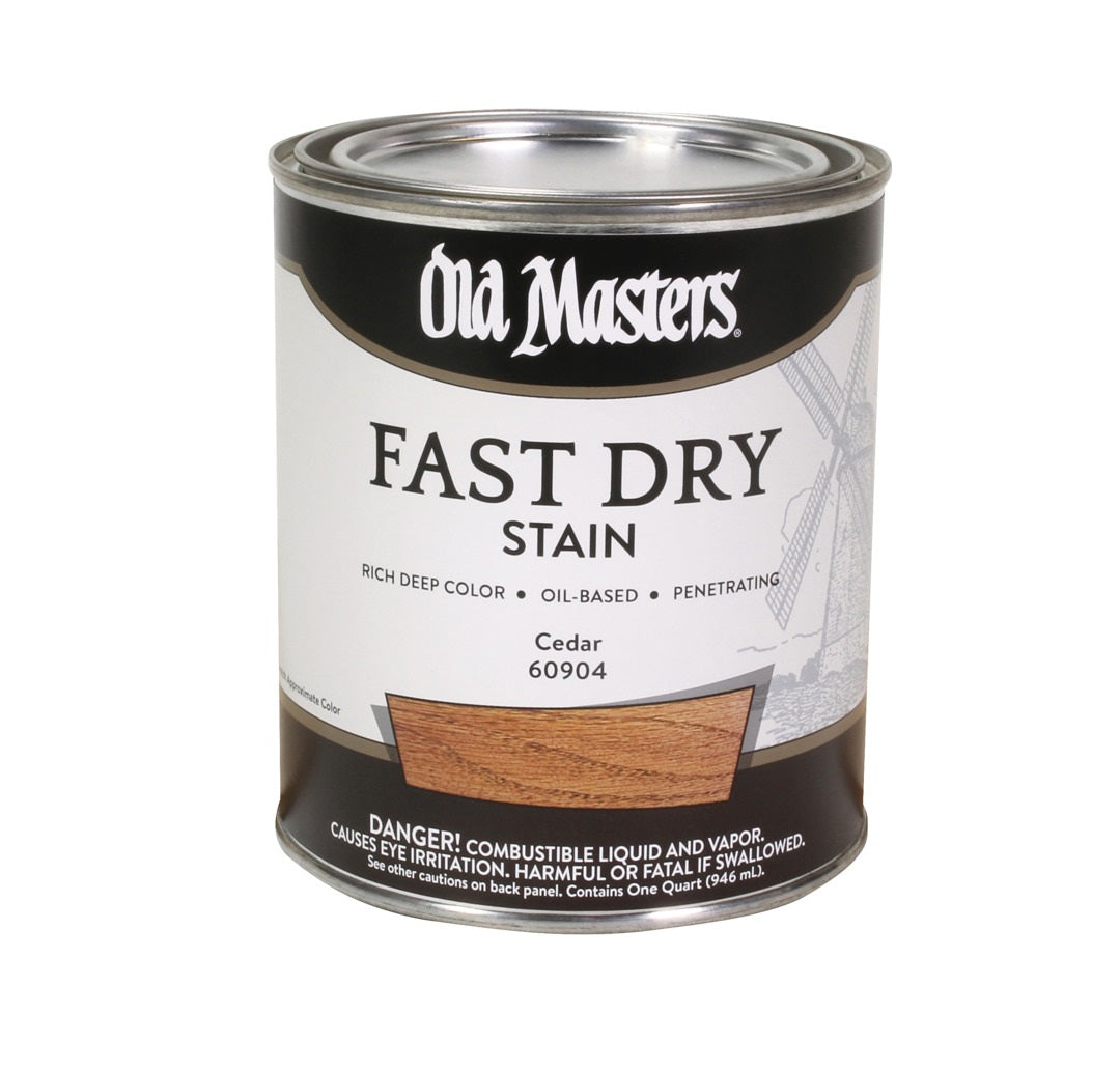 Old Masters 60904 Oil Based Fast Dry Stain, Cedar, 1 Quart