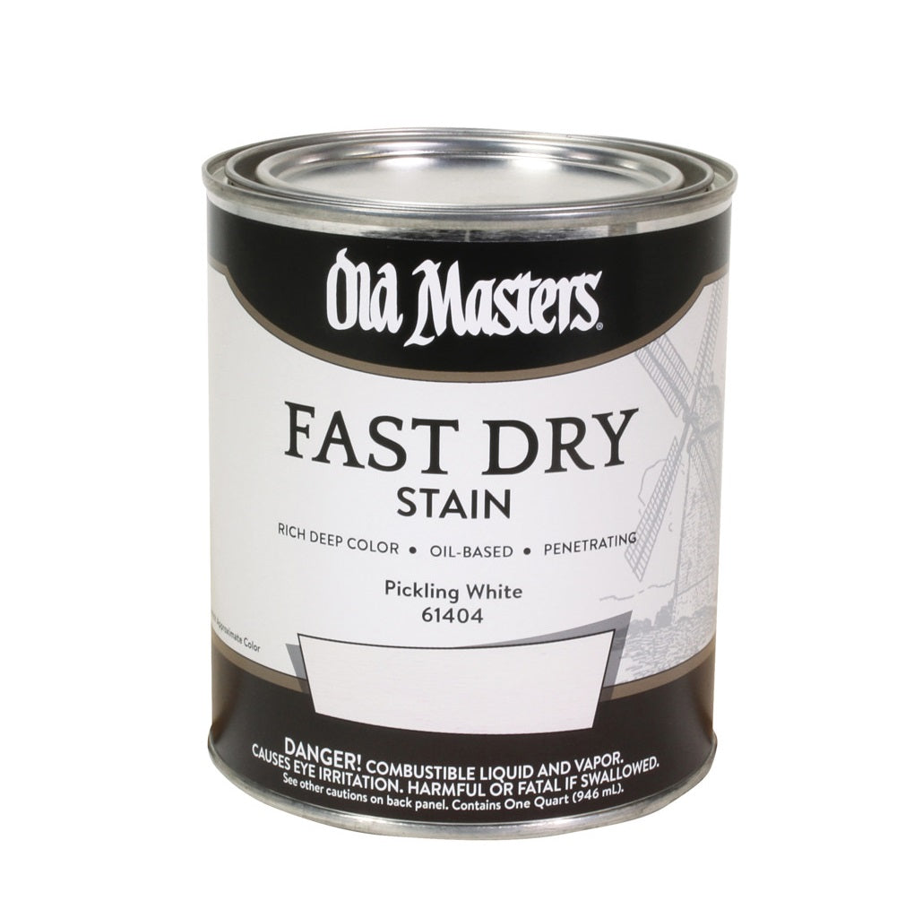 Old Masters 61404 Oil Based Fast Dry Stain, Pickling White, 1 Quart