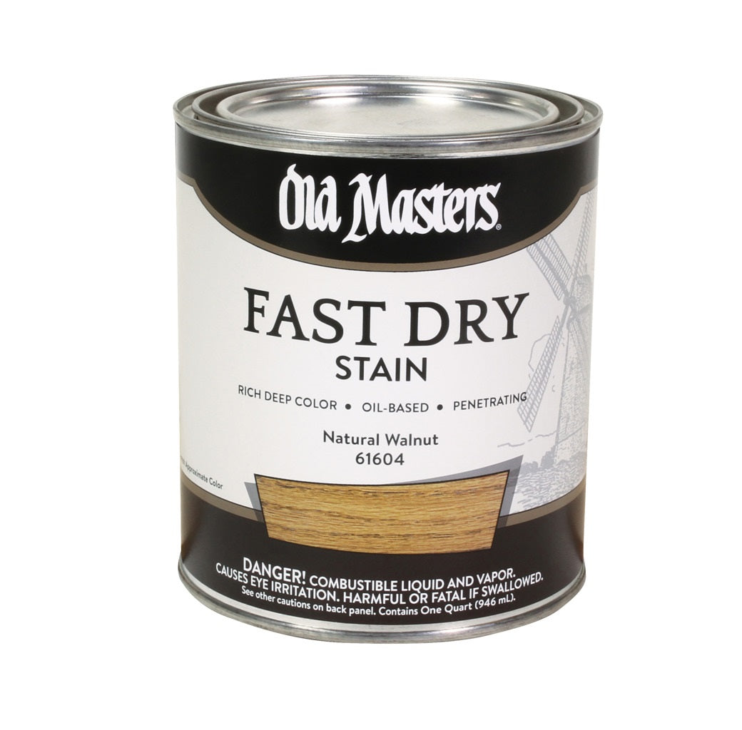 Old Masters 61604 Oil Based Fast Dry Stain, Natural Walnut, 1 Quart