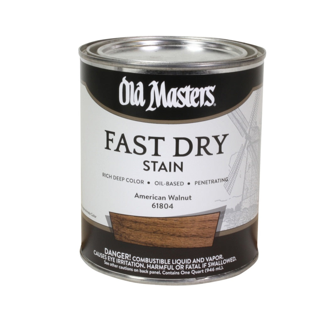 Old Masters 61804 Oil Based Fast Dry Stain, American Walnut, 1 Quart