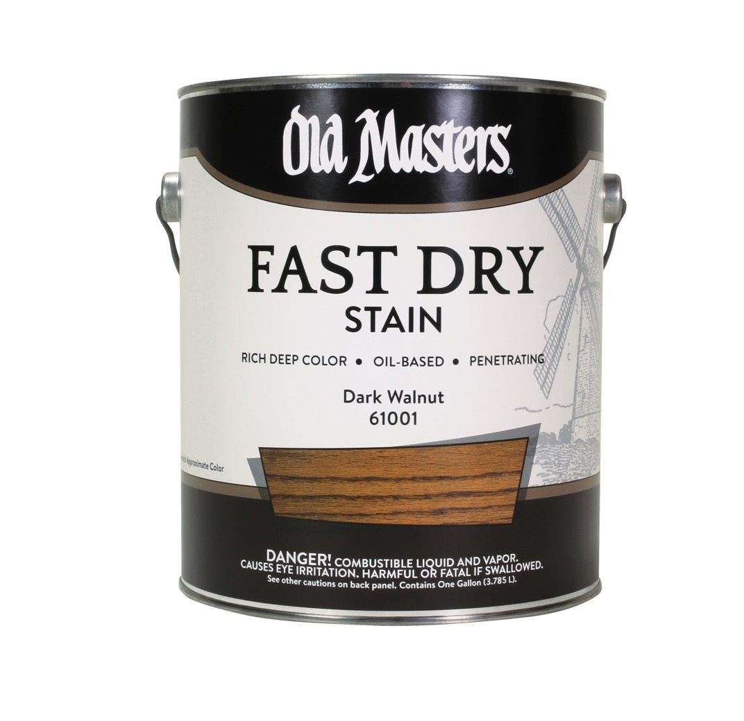 Old Masters 61001 Oil Based Fast Dry Stain, Dark Walnut, 1 Gallon